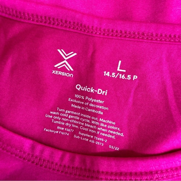 Xersion Girls Plus Sporty Athletic Wear Top - 14.5 / 16.5 P - Picture 4 of 4